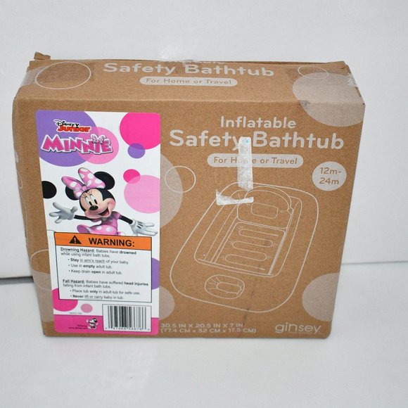 Ginsey Disney Minnie Mouse Inflatable Baby Bathtub - 100% Fabulous, NWT - Picture 1 of 3